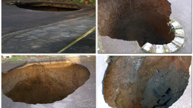 Ogromna rupa doslovno progutala automobil!