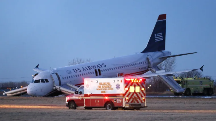 Avionu pri polijetanju puknula guma, zavr&scaron;io na 'nosu'