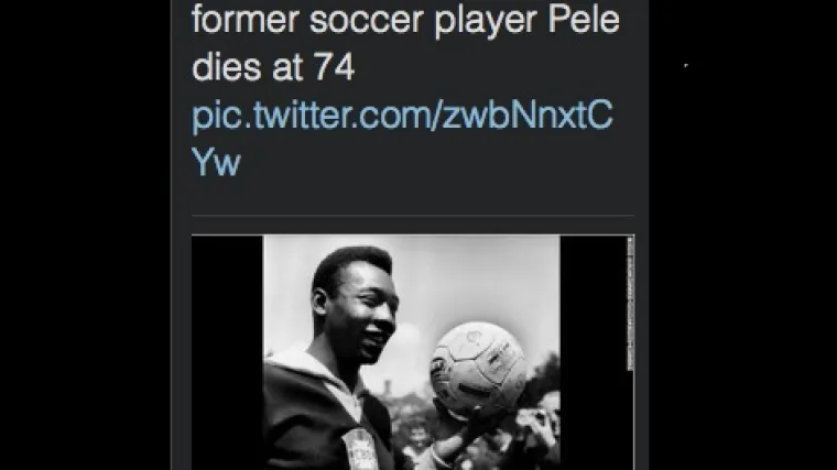 CNN gre&scaron;kom objavio: 'Preminuo je Pele!'