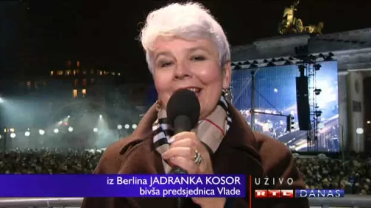 Biv&scaron;a premijerka Jadranka Kosor iz Berlina za RTL Danas