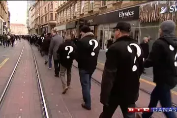 Dvije tisuće branitelja blokiralo promet u Zagrebu