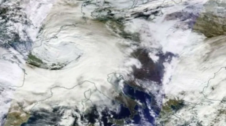 Snježna oluja koje stiže na Balkan vidi se iz svemira!