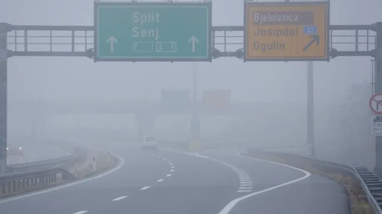 Kolnici mokri i skliski, magla na dionicama A1, A3, A5 i A6