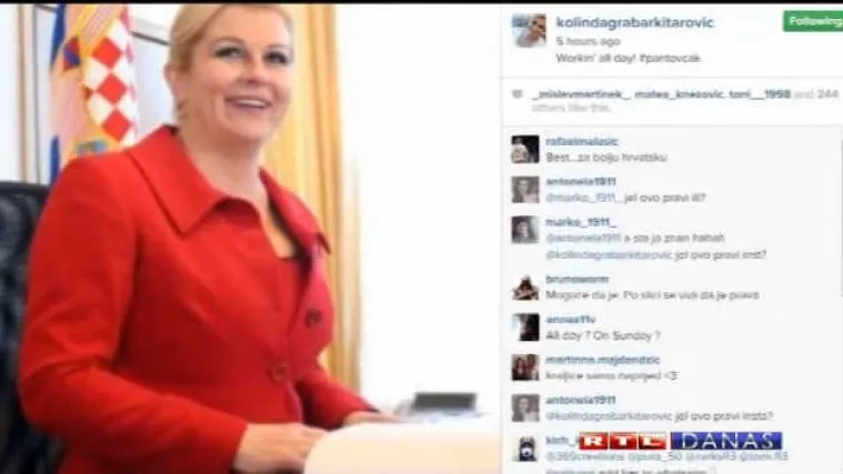 Hrvatska predsjednica i na Instagramu: 'Radim cijeli dan!'