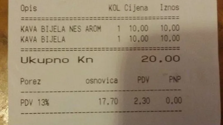 U centru možete popiti kavu za 20 kuna