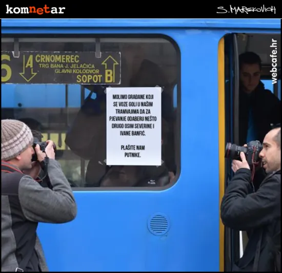 TRAMVAJLJUDI: ZET moli putnike da misle na bližnjega svoga