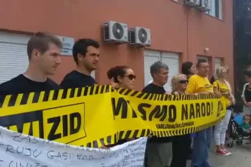 Prosvjed Živog zida u Vojniću