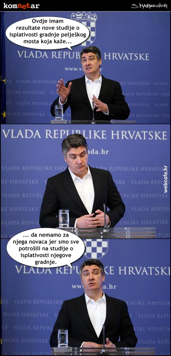 Konačno iskren odgovor: Ima li love za Pelje&scaron;ki most?