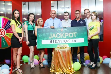 U Automat klubu „Wettpunkt Branimir Centar“ osvojen je Mega jackpot u iznosu od 992.593,59 kuna.