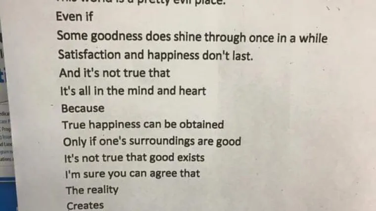 U londonskom kafiću uslikana genijalna pjesmica koju svatko treba pročitati