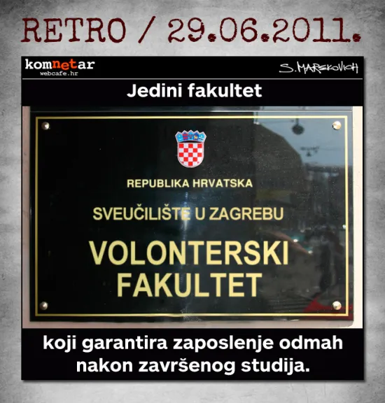 RETRO: Jedini fakultet koji garantira zaposlenje