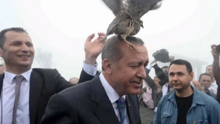 Bliski susret turskog predsjednika i pernatog "napadača"