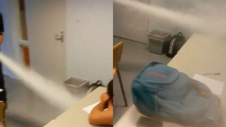 Ne želite zaspati na njegovom satu: bijesni učitelj zašpricao učenika sprejem za gašenje požara!