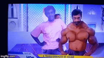 Napumpao se sintolom i ponosno pokazao svoje grbe na televiziji