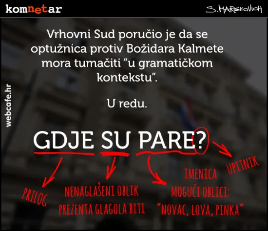 Kad Vrhovni sud tumači Kalmetinu optužnicu...