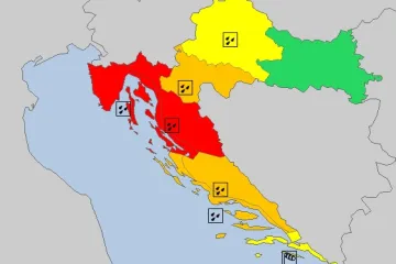Meteoalarm izdao crveno upozorenje za gospićku i riječku regiju
