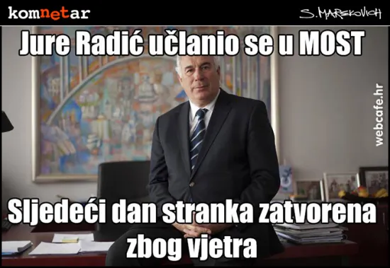 &Scaron;to se dogodilo kad se Jure Radić učlanio u MOST?