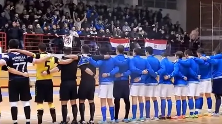 Igrači Futsal Dinama sa suparničkim igračima pjevali Vukovaru