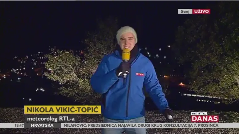 Orkanska bura s udarima od 90 kilometara na sat umalo otpuhala na&scaron;eg meteorologa!