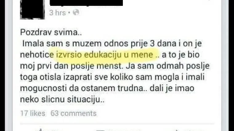 Ejakulacija, edukacija... izgleda da neki ne znaju razliku