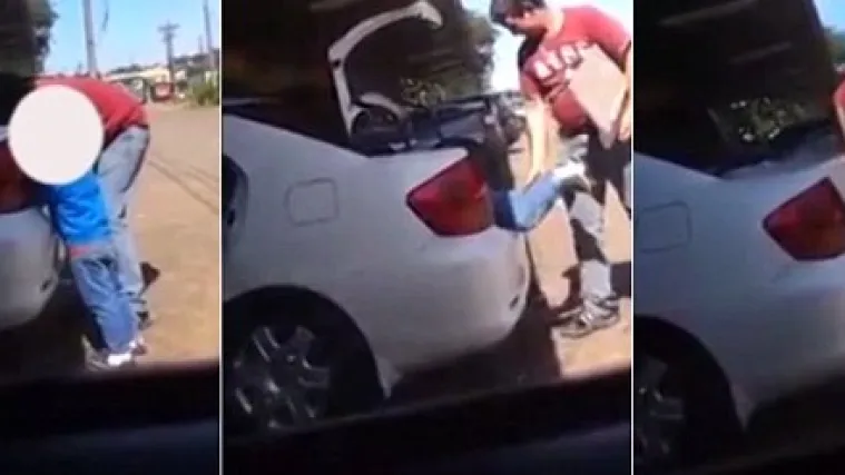 &Scaron;okantan video: strpao sina u prtljažnik vozila prije nego se odvezao u nepoznatom smjeru