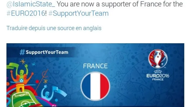 UEFA-in fail na Twitteru: 'Islamska država, vi ste sada navijač Francuske, a Adolf Hitler Poljske!'