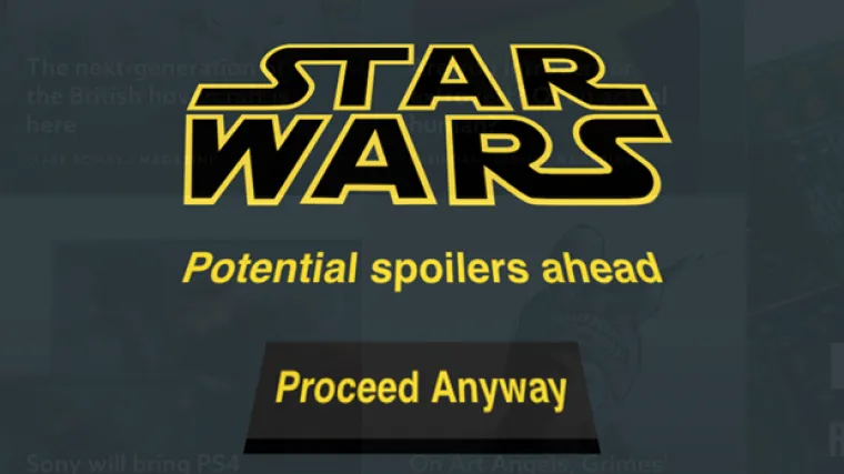 Ako želite blokirati bilo kakve Star Wars spoilere, instalirajte ovu ekstenziju