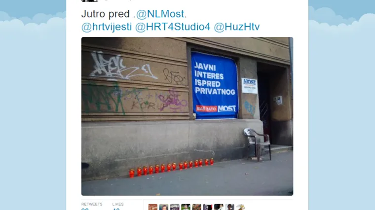 Jo&scaron; jedna poruka osvanula pred Mostom