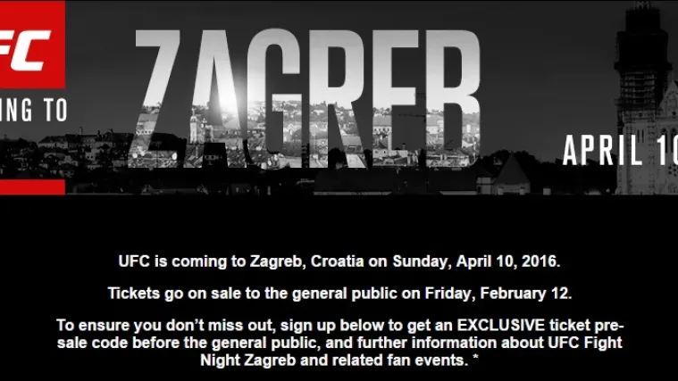 UFC dolazi u Zagreb!