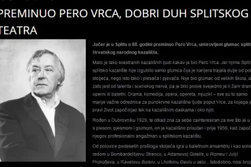 Preminuo je Pero Vrca