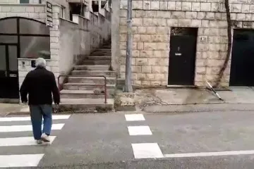 Oboren pješak u Gružu