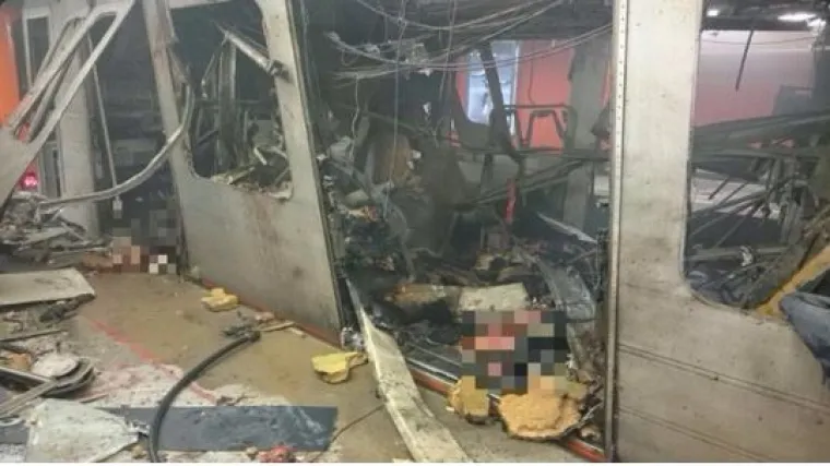 Pogledajte &scaron;to je ostalo od vagona nakon eksplozije bombe u briselskom metrou