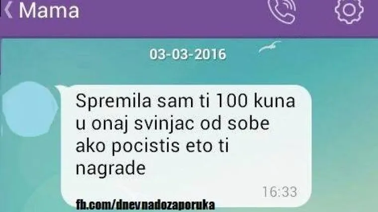 Sin dobio poruku od mame, a onda naučio jako bitnu životnu lekciju