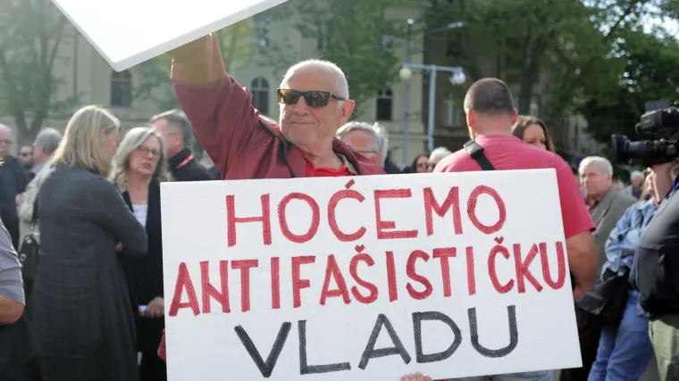 Održan skup Jasenovac na Trgu žrtava fa&scaron;izma, Pusić poručio: 'U Vladi sjede apologeti NDH'