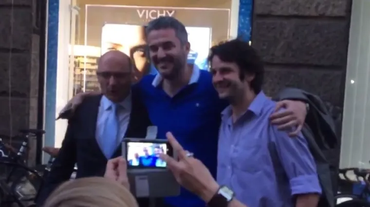 Boris Jokić u srdačnom zagrljaju s Milijanom Brkićem