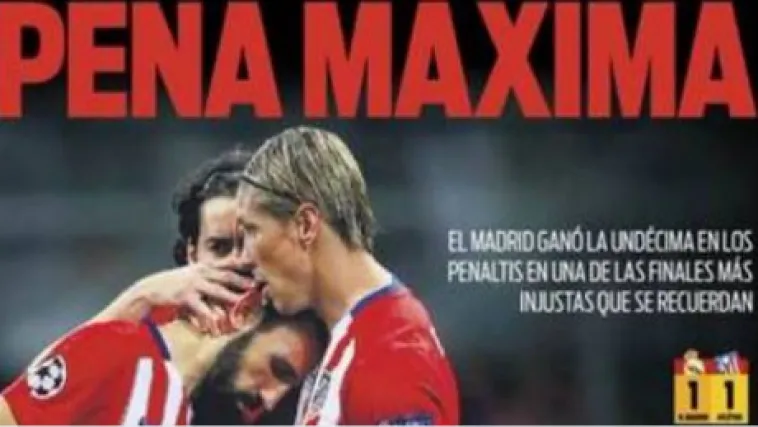 Umjesto Realovog slavlja, katalonski mediji objavili fotografije Atleticove tuge