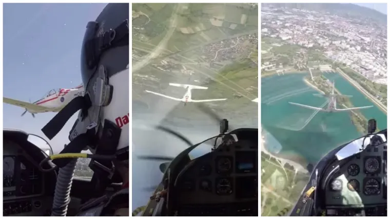 Spektakularni prizori iz kabine zrakoplova skupine "Krila Oluje"