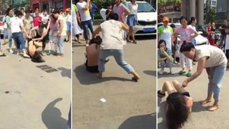 Prevarena žena tuče ljubavnicu svog muža u javnosti usred bijelog dana, a prijateljice joj pomažu!