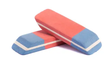 Plavi dio gumice zapravo nikad nije trebao brisati trag kemijske