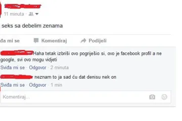 Mislio je da je na Googleu pa je u statusu na Fejsu objavio što ga napaljuje