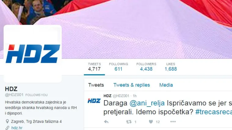 HDZ poručio tviterašici: 'Primi se posla, a ne lajne, neće natalitet porasti sam od sebe'
