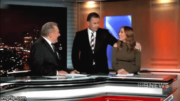 Pokušao poljubiti voditeljicu koja odlazi na porodiljni pa se samo osramotio