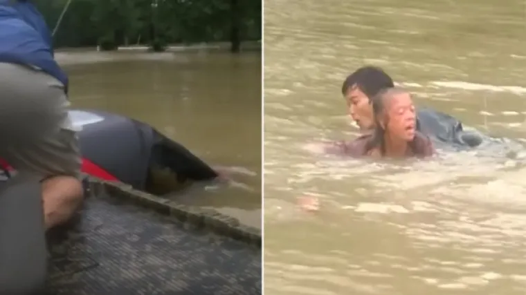 Snimka koja je posvađala Amerikance: spasitelj izvlači ženu iz auta koji tone, a ona ga tjera da joj spasi i psa