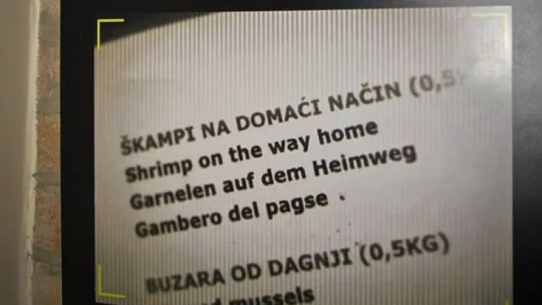 Muke s prijevodom po hrvatskim ugostiteljima: jeste li za jedne 'shrimps on the way home'?