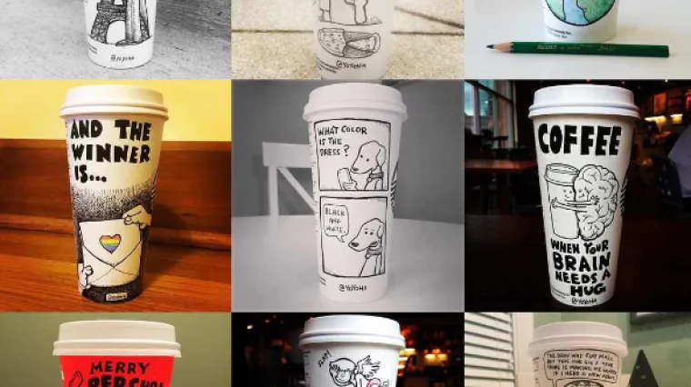 Instagram koji pratimo: Karikaturist iz papirnatih ča&scaron;a za kavu radi prava umjetnička djela