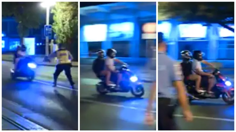 Motociklist umalo pregazio policajca koji ga je zaustavljao