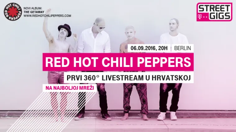 Prvi live interaktivni streaming koncerta na svijetu u 360 stupnjeva &ndash; budi dio publike Red Hot Chili Peppersa u Berlinu