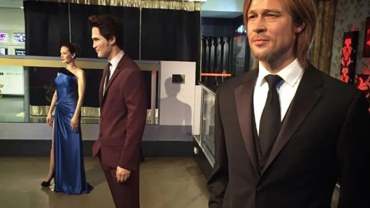 Razdvojene vo&scaron;tane figure Brada Pitta i Angeline Jolie