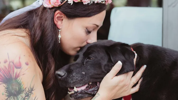 Labrador se borio s tumorom, ali je uspio izdržati do vjenčanja svoje vlasnice