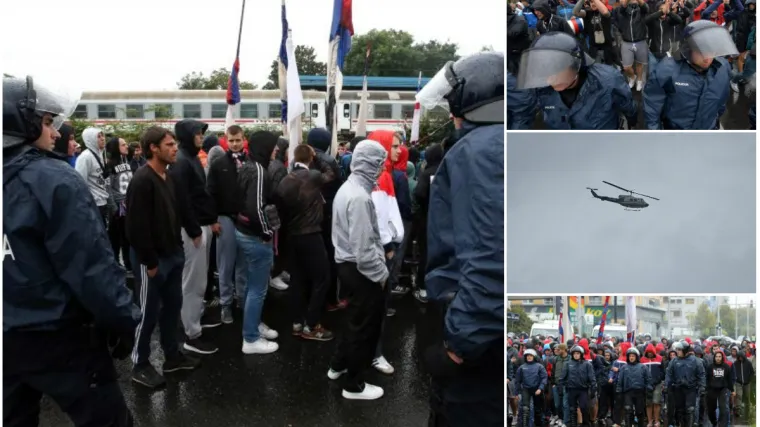 Policija podigla helikopter u zrak, Torcida pod velikom pratnjom stigla na Maksimir